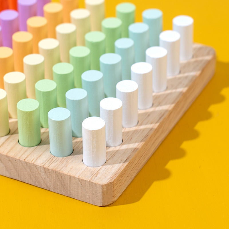 Wooden Montessori Toys Training Stick Insertion Sorting Toy 5