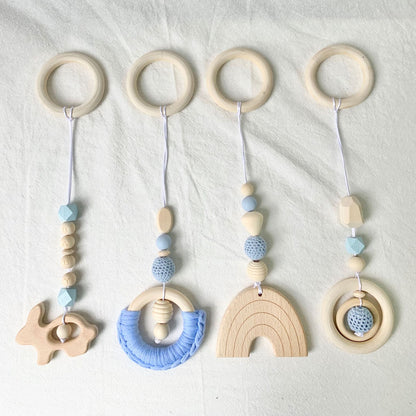 Wooden Thread Bead Teether Toy Baby Sensory Toys 4 Pack 10