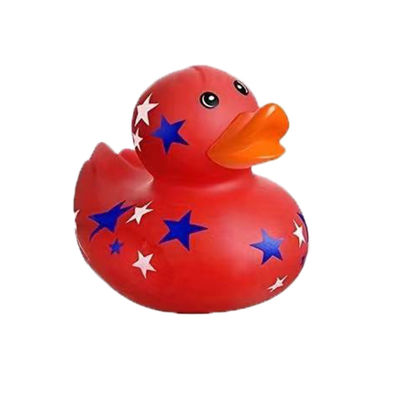 US Independence Day Vinyl Pinch Squeaks Rubber Duck Party Favor 100pcs 7