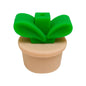 20Pcs Silicone 3D Focal Beads Flowerpot Grass With Leaf Detail 7