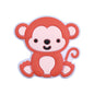 20pcs Silicone Focal Beads Animal Lion Tiger Elephant Monkey Zebra Giraffe Sitting Pose 8