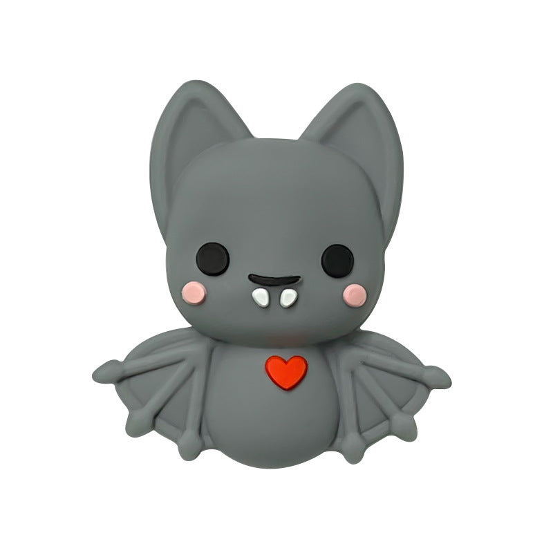 20Pcs Silicone 3D Focal Beads Bat with Heart Detail 6