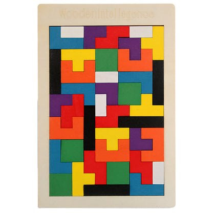 Wooden Tetris Puzzle Educational Toy for Kids 7