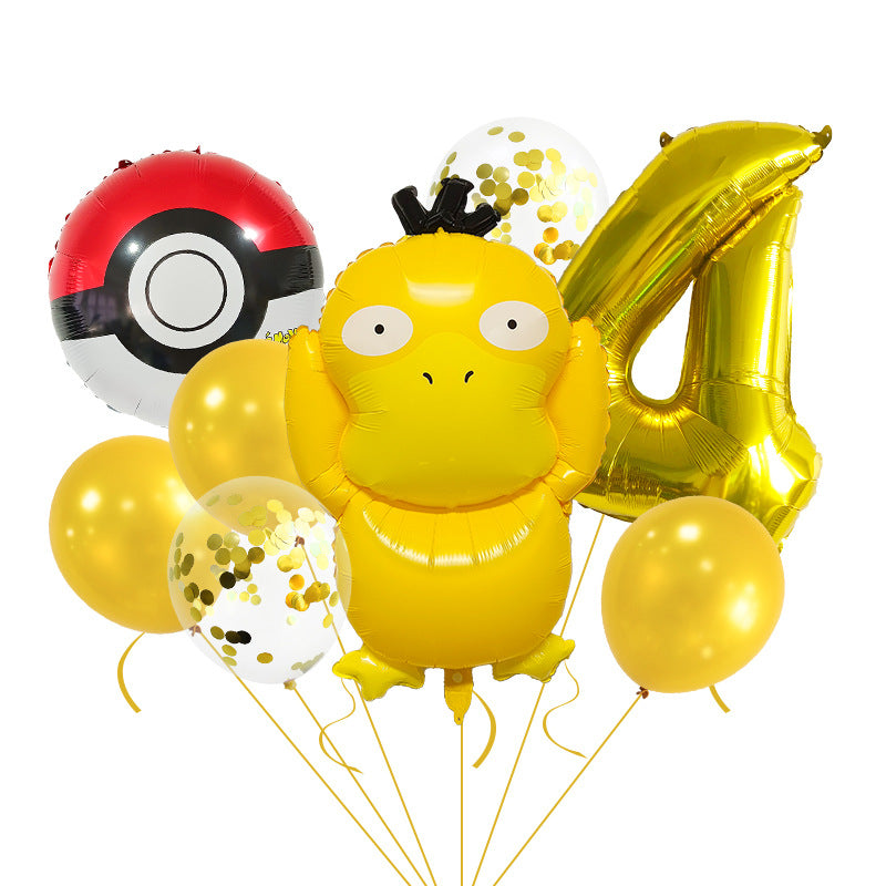 Pocket Monster Duck Foil Balloon Set Party Decoration 20x15cm 7
