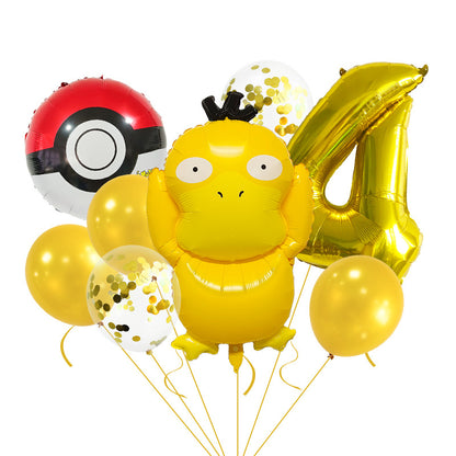 Pocket Monster Duck Foil Balloon Set Party Decoration 20x15cm 7