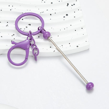 DIY Beadable Keychains Stainless Steel 14.8x3.0cm Craft Supplies 17