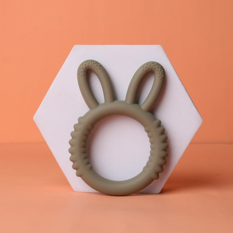 Silicone Baby Teether Rabbit Shape Sensory Chew Toy 7