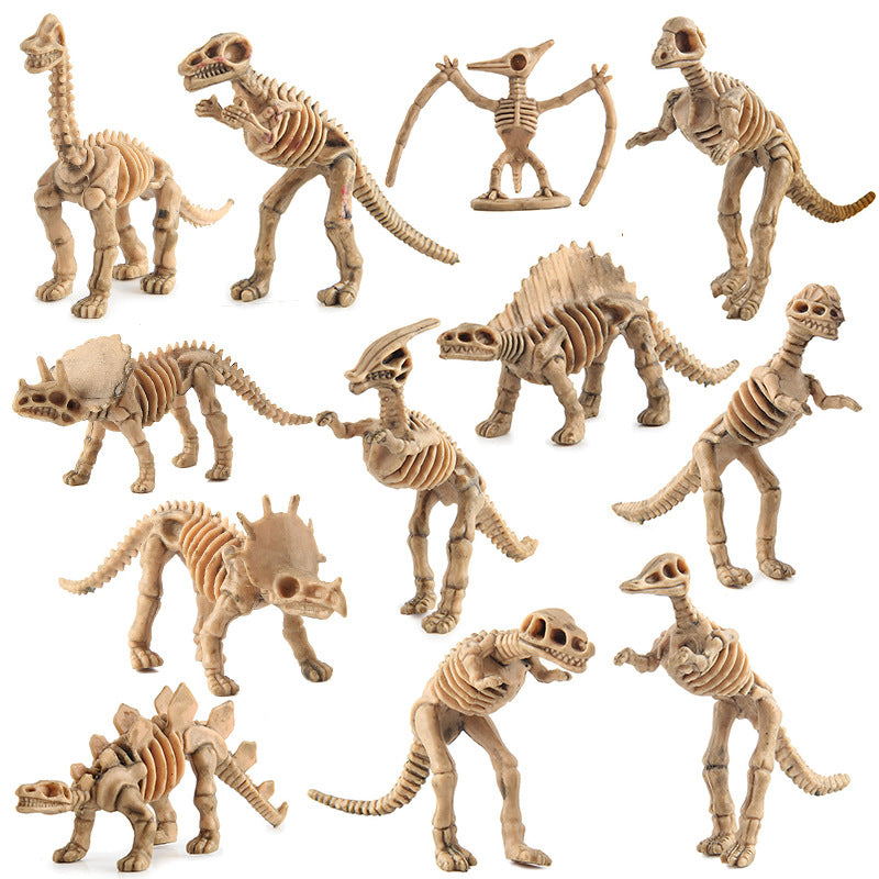 Plastic Dinosaur Fossil Skeleton Educational Toy for Kids 5