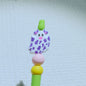 20Pcs Silicone Focal Beads Halloween Colored Cow Front Facing 6