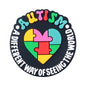 20Pcs Silicone Focal Beads Autism Puzzle Heart and Puzzle Mouse Design 5