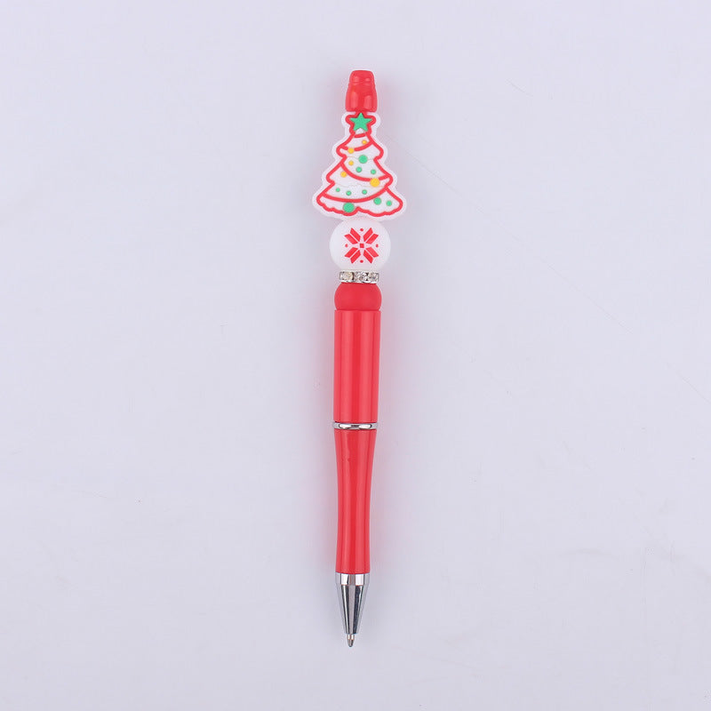 Christmas Silicone Beaded Pens Santa Claus Snowman Tree Holiday Gift 11
