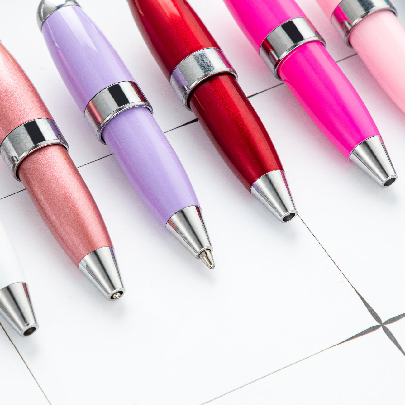 Portable Metal Beadable Pen Keychain Ballpoint Pens DIY Craft Supplies 3