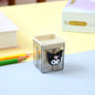 Cartoon Double Hole Manual Pencil Sharpener Plastic 4.8x4x4cm 17
