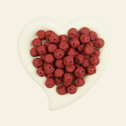50pcs 15mm Irregular Silicone Beads Solid Color 7