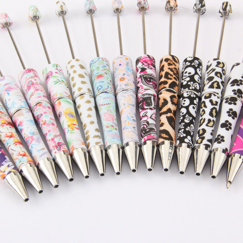 Printed Pattern Beadable Ballpoint Pens DIY Craft Supplies 3