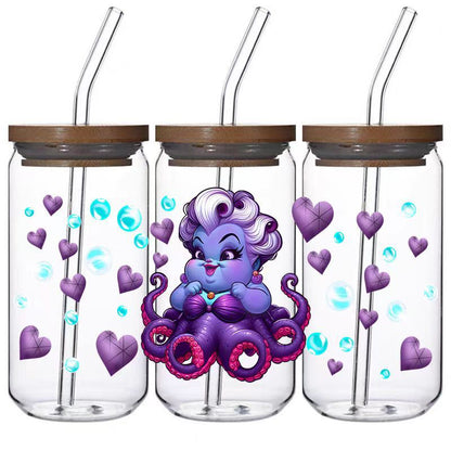 5pcs Custom Uv Dtf Cup Wraps Wholesale Transfer Stickers For 16oz Glass Cup