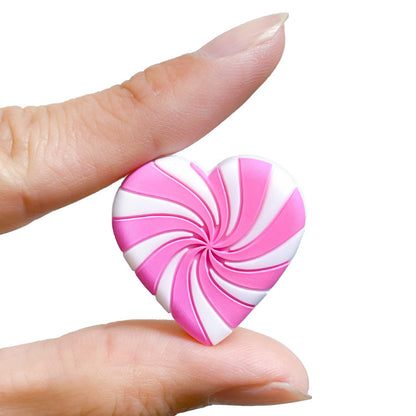 20Pcs Silicone Focal Beads Love Candy Macaron Windmill Design 5