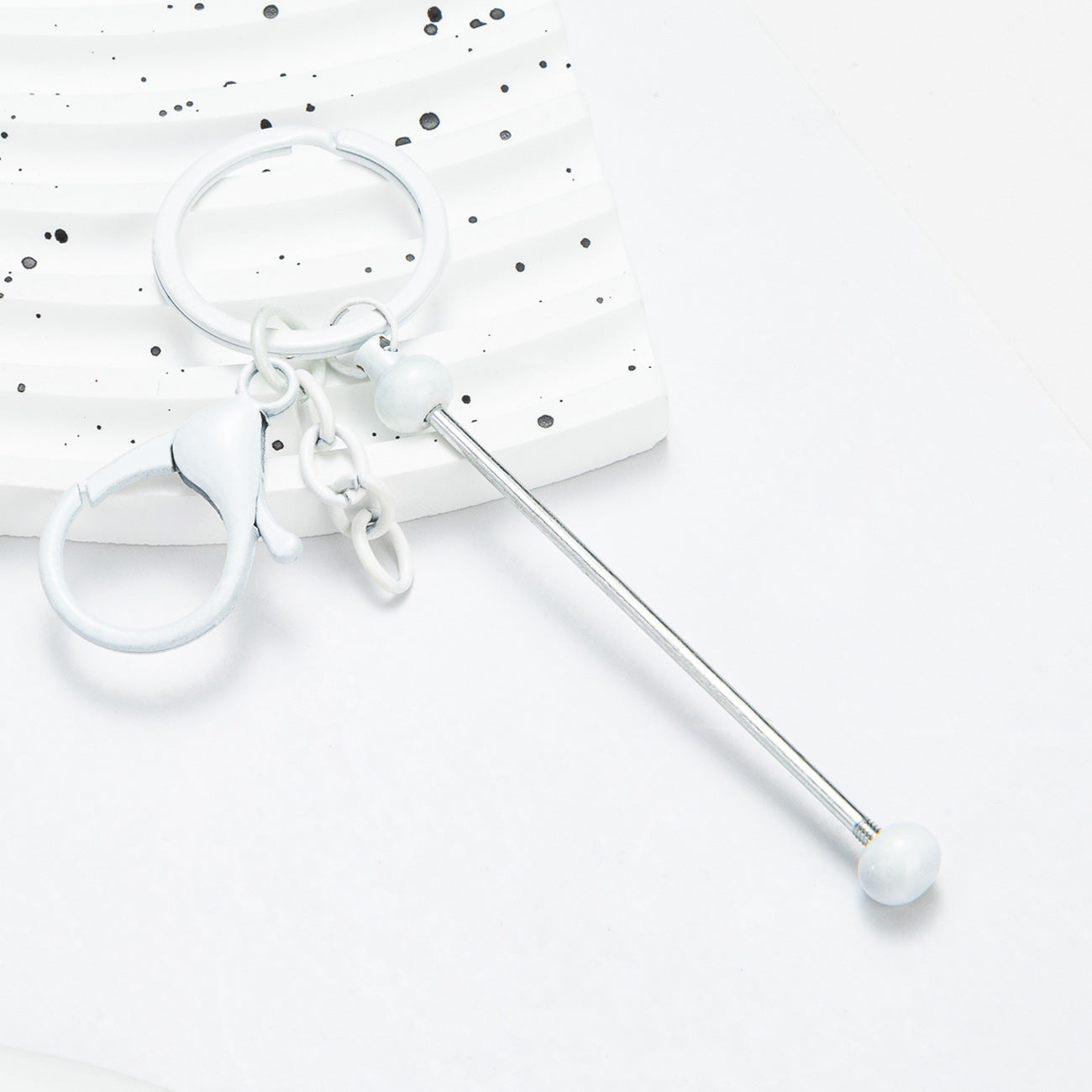 DIY Beadable Keychains Stainless Steel 14.8x3.0cm Craft Supplies 12
