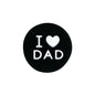 20pcs Silicone Focal Beads I Love Dad Printed Text 15