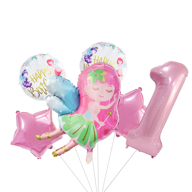 Elf Fairy Princess Foil Balloon Set Birthday Party Decoration 4