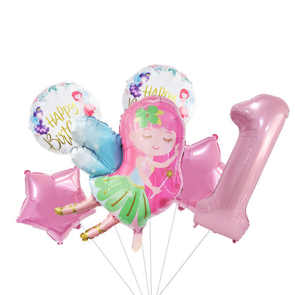 Elf Fairy Princess Foil Balloon Set Birthday Party Decoration 4