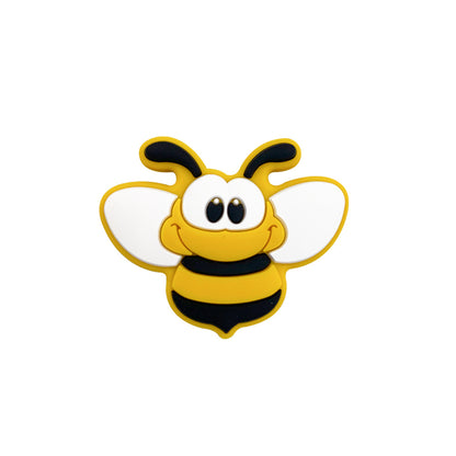 20pcs Silicone Focal Beads Bee Character Front Facing 13