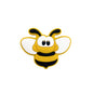 20pcs Silicone Focal Beads Bee Character Front Facing 13