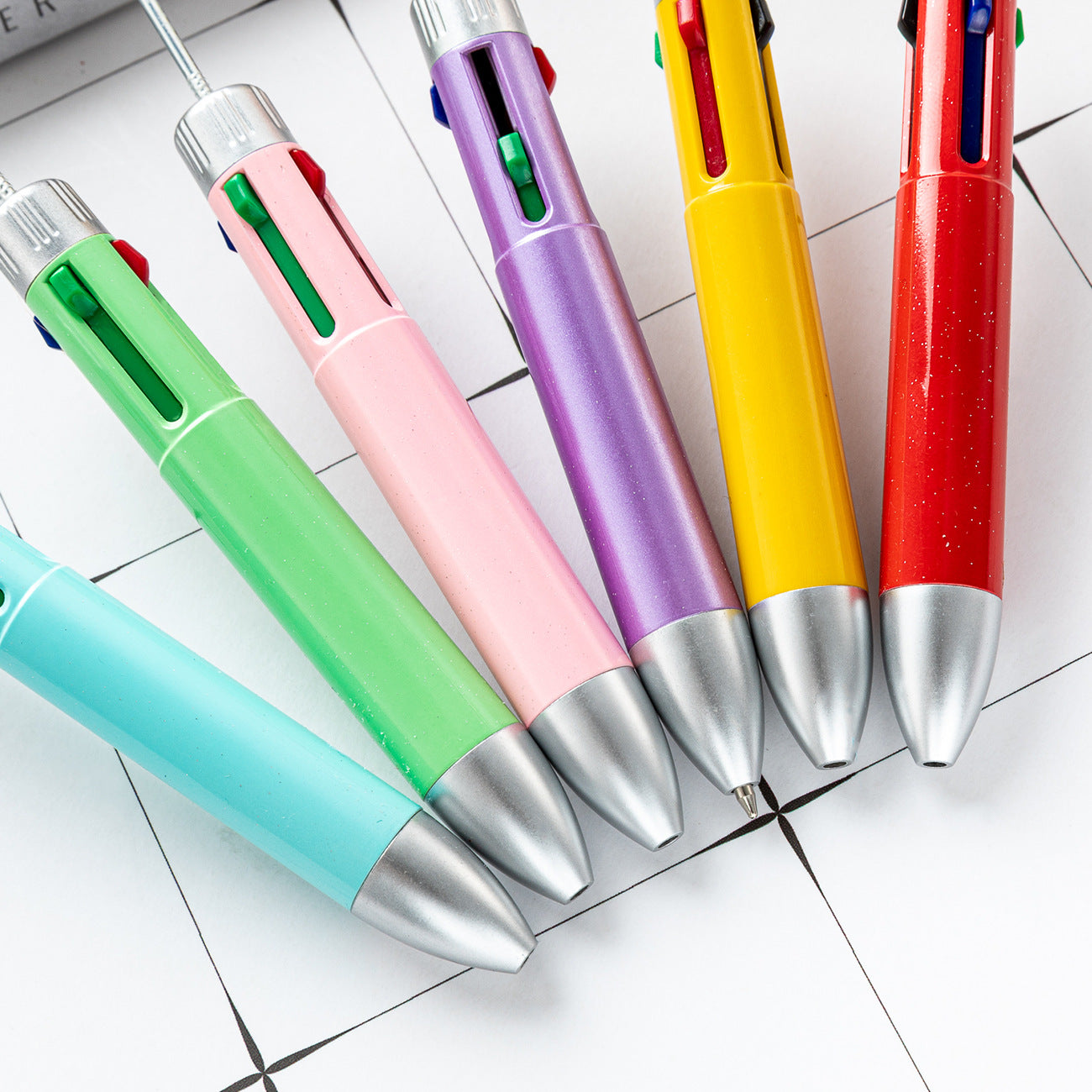 4 In 1 Cartoon Fur Ball Plastic Beadable Ballpoint Pens DIY Craft Supplies 3