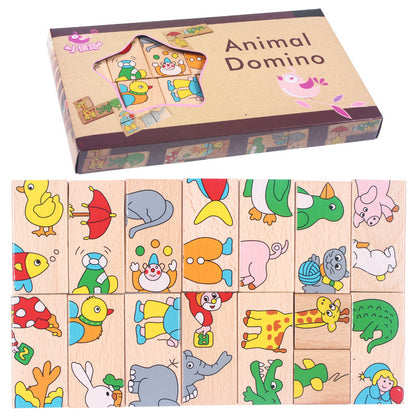 Wooden Animal Blocks Puzzle Montessori Toys for Toddlers 6