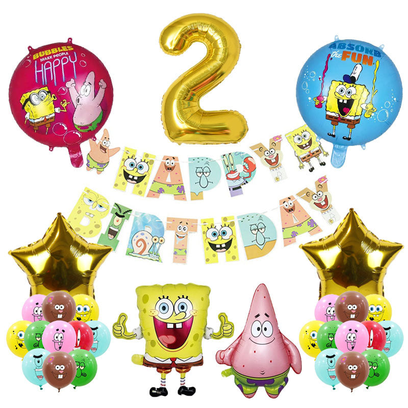 SpongeBob SquarePants Foil Balloon Set Birthday Party Decoration 2Set 4
