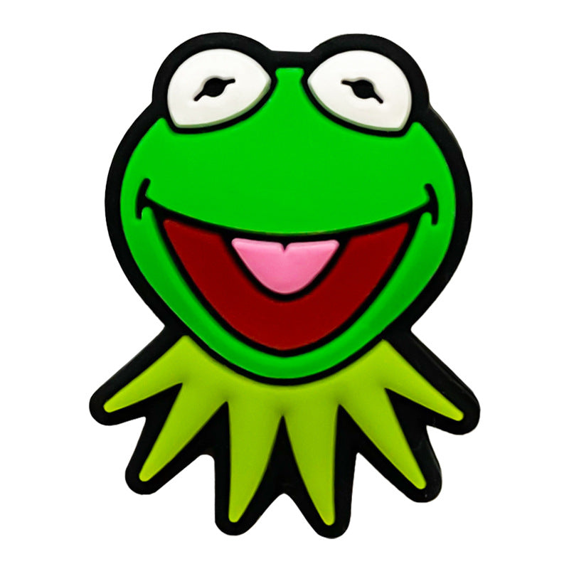 20Pcs Silicone Focal Beads Frog Face Front Facing 5
