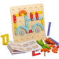 Wooden Shape Pegboard Puzzle Montessori Toys for Toddlers
