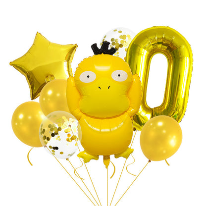 Pocket Monster Duck Foil Balloon Set Party Decoration 20x15cm 23
