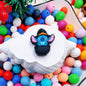 20Pcs Silicone Focal Beads Blue Alien Character Large Ears Wizard Hat 6
