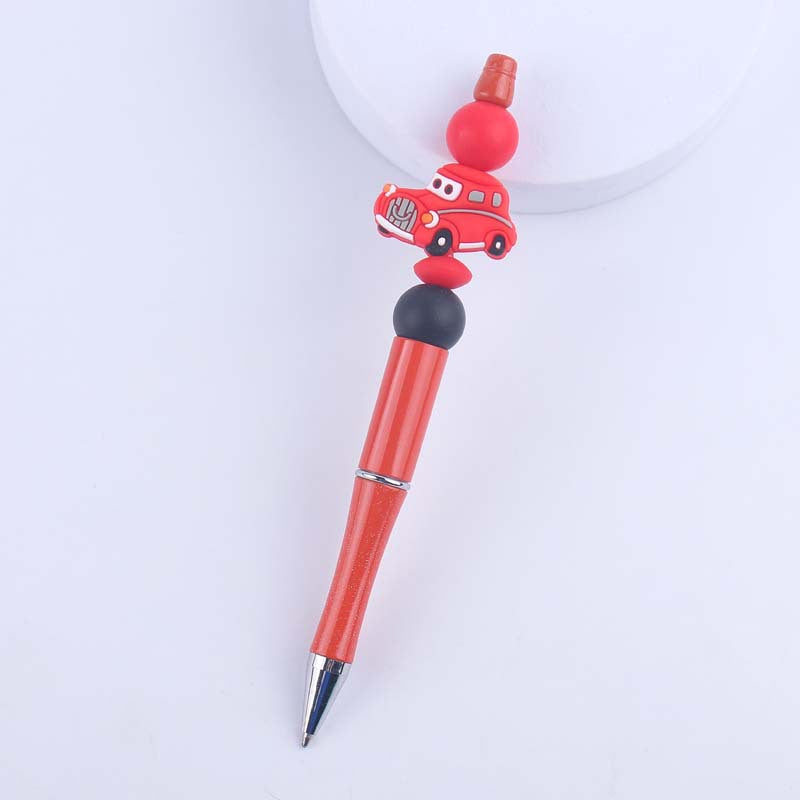Cartoon Car Silicone Beaded Pens Handmade Office School Supplies Gift 10