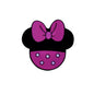 20pcs Silicone Focal Beads Round Ear Mouse Character with Bow 5
