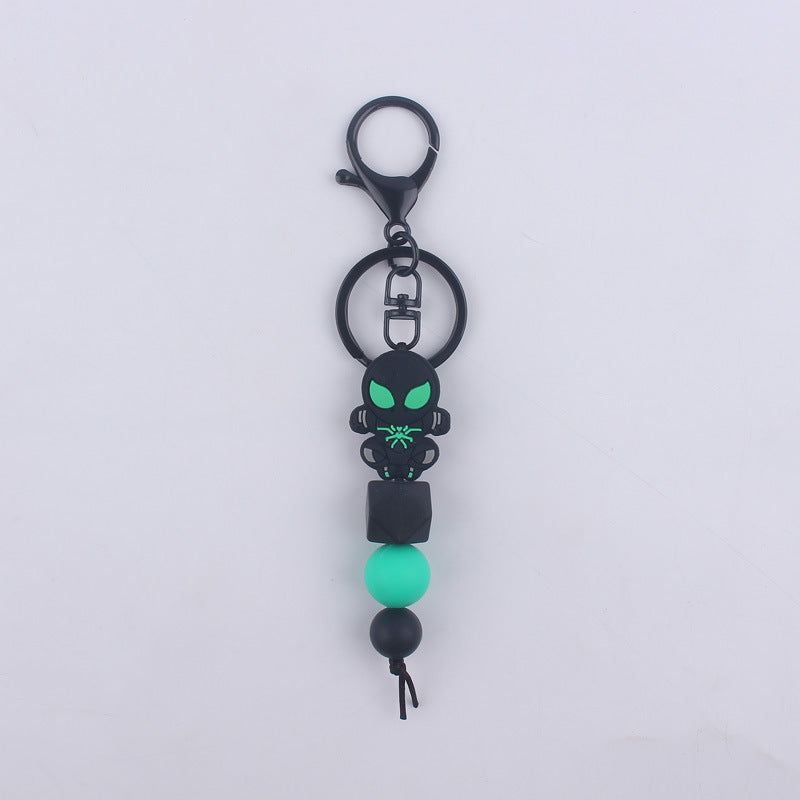 Halloween Themed Silicone Bead Keychain Assortment Charm Set 10