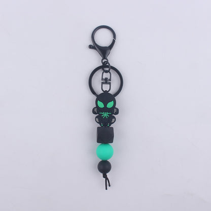 Halloween Themed Silicone Bead Keychain Assortment Charm Set 10