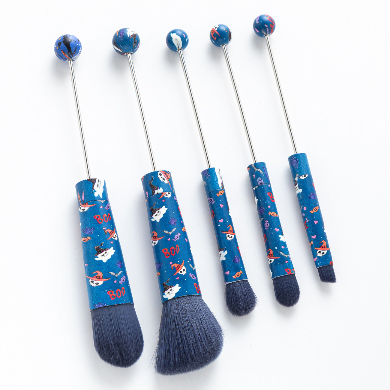 5Pcs Halloween Christmas Beadable Makeup Brush Set DIY Craft Supplies 9