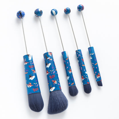 5Pcs Halloween Christmas Beadable Makeup Brush Set DIY Craft Supplies 9