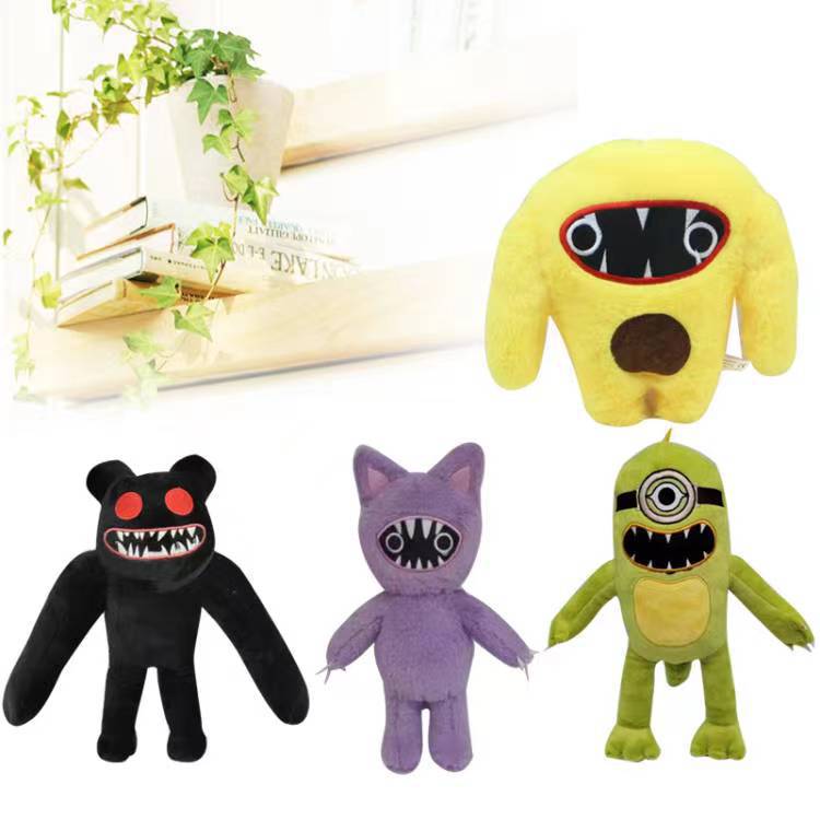 Toothed Monster Plush Toy Soft Stuffed Animal Doll Set 2
