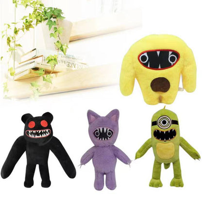 Toothed Monster Plush Toy Soft Stuffed Animal Doll Set 2