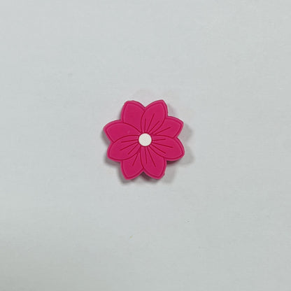 20Pcs Silicone Focal Beads Flower Macaron Color Simple Edition 11