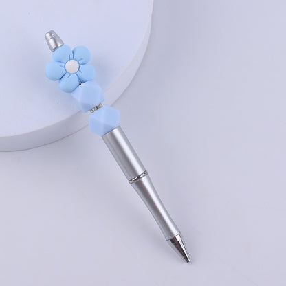 Flower Silicone Beaded Pens Handmade Office School Supplies Gift 7