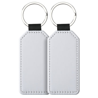 Sublimation Blank Leather Keychain Rectangular and Heart Shape 15