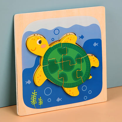 Wooden 3D Animal Puzzle Educational Toy for Kids 15cm 9