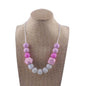 Silicone Bead Necklace Octagonal Beads and Round Beads 8