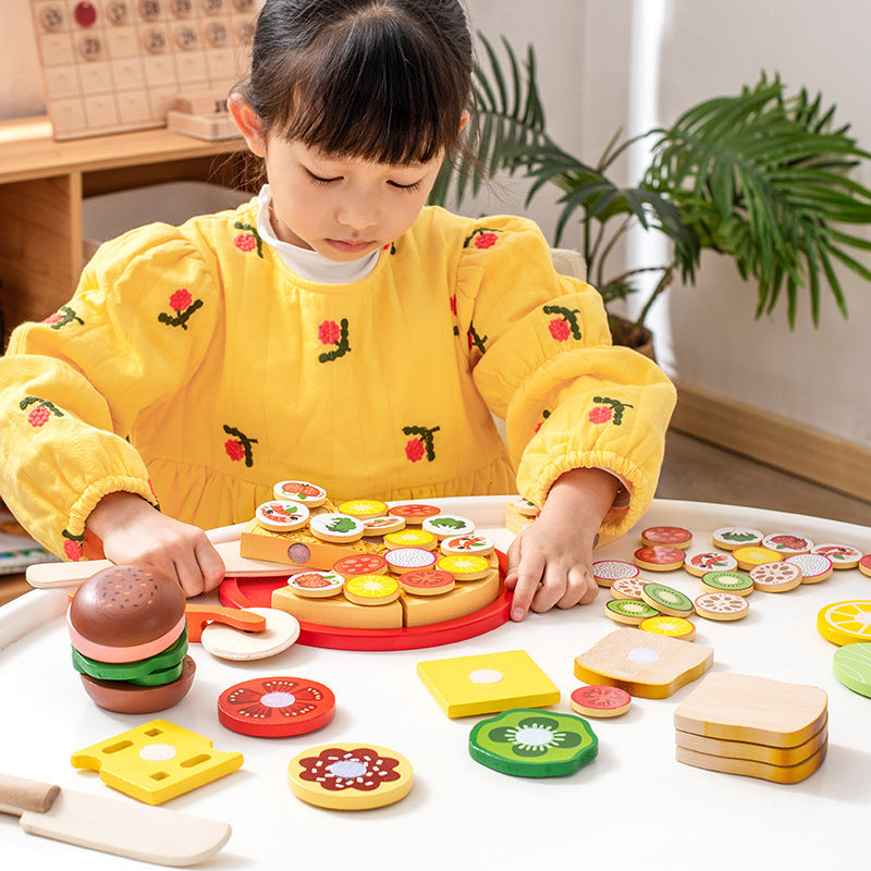 Wooden Pretend Play Food Toy Set for Kids 4