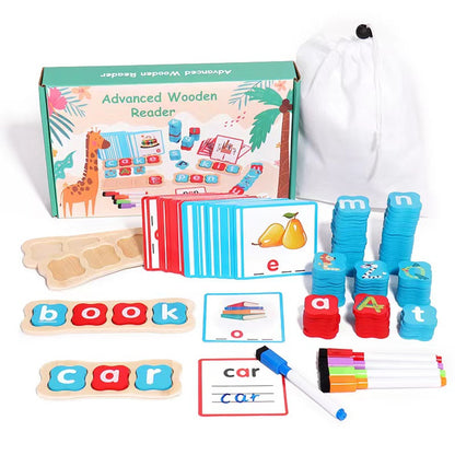 Wooden Letter Spelling Montessori Toys Educational Learning Set 6