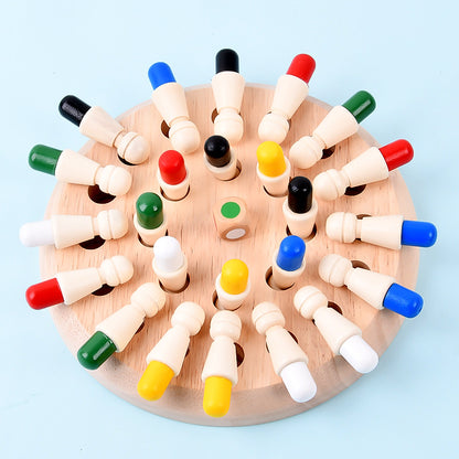 Wooden Memory Chess Montessori Toys Educational Toy 4